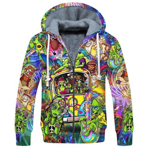 HIPPIE DBA-HP-14 Premium Heavy Fleece Zip Hoodie