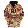 HIPPIE DBA-1503-HP-01 Premium Microfleece Zip Hoodie