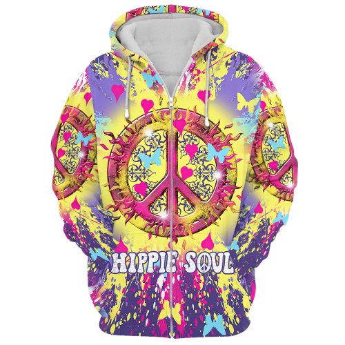 HIPPIE HBLTHI84 Premium Microfleece Zip Hoodie