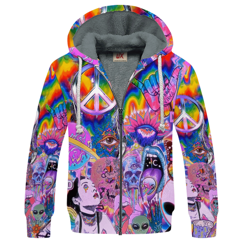 HIPPIE NV-HP-36 Premium Heavy Fleece Zip Hoodie HIPPIE NV-HP-36 Premium Heavy Fleece Zip Hoodie