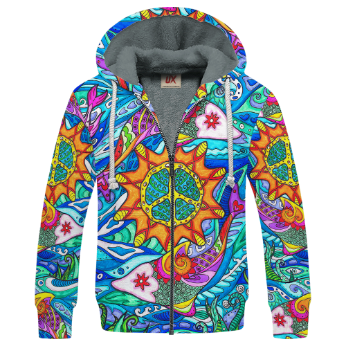 HIPPIE NV-HP-53 Premium Heavy Fleece Zip Hoodie HIPPIE NV-HP-53 Premium Heavy Fleece Zip Hoodie