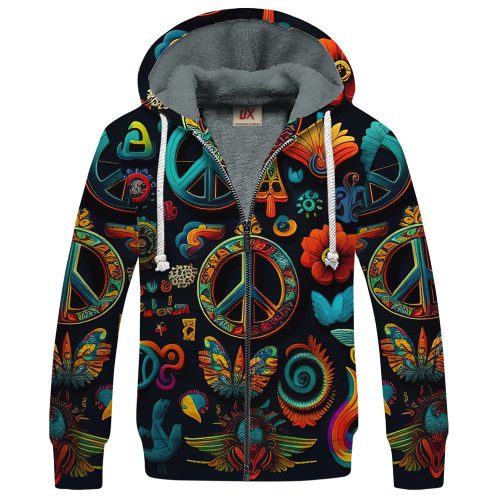 HIPPIE TQTHI07 Premium Heavy Fleece Zip Hoodie HIPPIE TQTHI07 Premium Heavy Fleece Zip Hoodie
