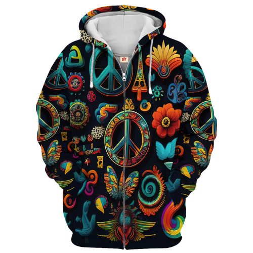 HIPPIE TQTHI07 Premium Microfleece Zip Hoodie HIPPIE TQTHI07 Premium Microfleece Zip Hoodie