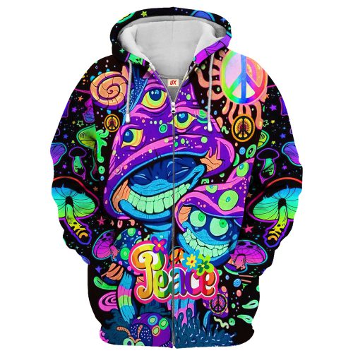 HIPPIE TQTHI14 Premium Microfleece Zip Hoodie HIPPIE TQTHI14 Premium Microfleece Zip Hoodie
