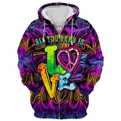 HIPPIE HBLTHI12 Premium Microfleece Zip Hoodie HIPPIE HBLTHI12 Premium Microfleece Zip Hoodie