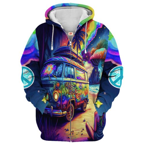 HIPPIE TQTHI17 Premium Microfleece Zip Hoodie HIPPIE TQTHI17 Premium Microfleece Zip Hoodie