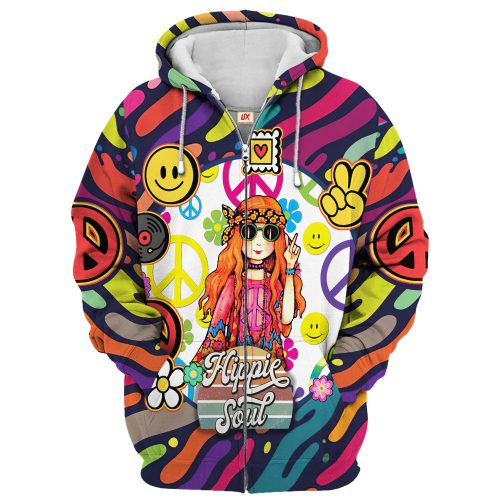 HIPPIE TQTHI24 Premium Microfleece Zip Hoodie HIPPIE TQTHI24 Premium Microfleece Zip Hoodie