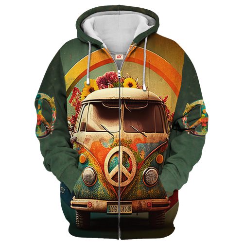 HIPPIE TQTHI34 Premium Microfleece Zip Hoodie HIPPIE TQTHI34 Premium Microfleece Zip Hoodie
