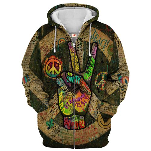 HIPPIE TQTHI42 Premium Microfleece Zip Hoodie