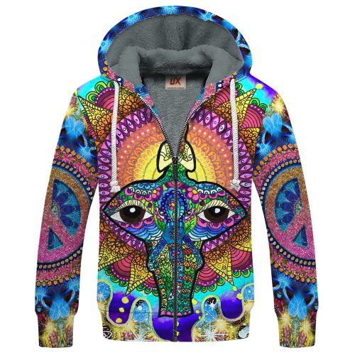 HIPPIE HBLTHI57 Premium Heavy Fleece Zip Hoodie HIPPIE HBLTHI57 Premium Heavy Fleece Zip Hoodie