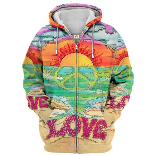HIPPIE HBLTHI62 Premium Microfleece Zip Hoodie