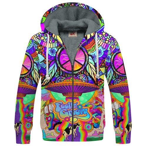 HIPPIE HBLTHI67 Premium Heavy Fleece Zip Hoodie HIPPIE HBLTHI67 Premium Heavy Fleece Zip Hoodie