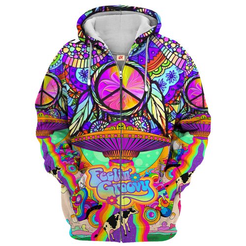 HIPPIE HBLTHI67 Premium Microfleece Zip Hoodie