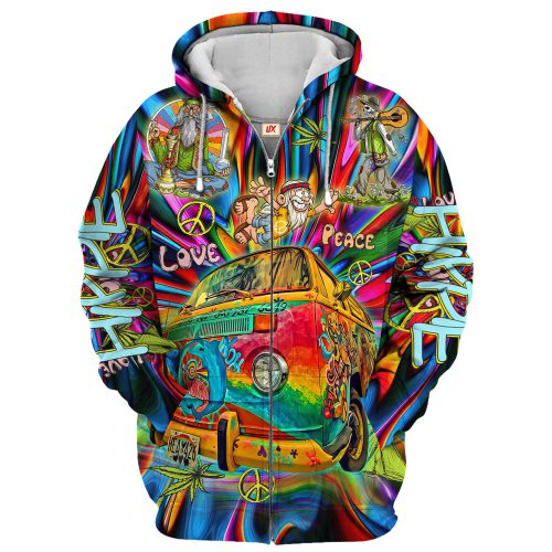 HIPPIE HBLTHI71 Premium Microfleece Zip Hoodie HIPPIE HBLTHI71 Premium Microfleece Zip Hoodie
