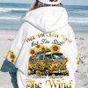 HIPPIE ON A DARK DESERT HIGHWAY TIE DYE Premium Microfleece Hoodie HIPPIE ON A DARK DESERT HIGHWAY TIE DYE Premium Microfleece Hoodie