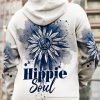 HIPPIE THE EYES ARE USELESS WHEN THE MIND IS BLIND Premium Microfleece Hoodie HIPPIE THE EYES ARE USELESS WHEN THE MIND IS BLIND Premium Microfleece Hoodie