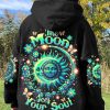 HIPPIE RUNNING AGAINST THE WIND Premium Microfleece Hoodie