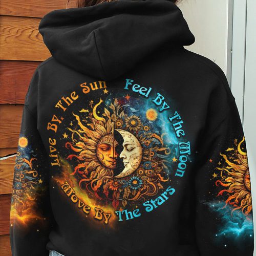 Premium Microfleece Hoodie Hippie Girl HIPPIE LIVE BY THE SUN Premium Microfleece Hoodie