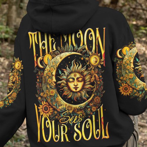 HIPPIE  EVERYTHING IS MAGICAL WHEN YOU SEE IT TREE OF LIFE MOON Premium Microfleece Hoodie